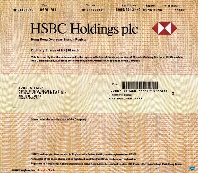 Download HONG KONG HSBC HOLDINGS REFERANCE Photoshop template